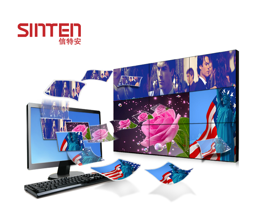 三星55寸拼接屏超窄邊液晶拼接屏3.9mm含拼接屏處理器無縫拼接